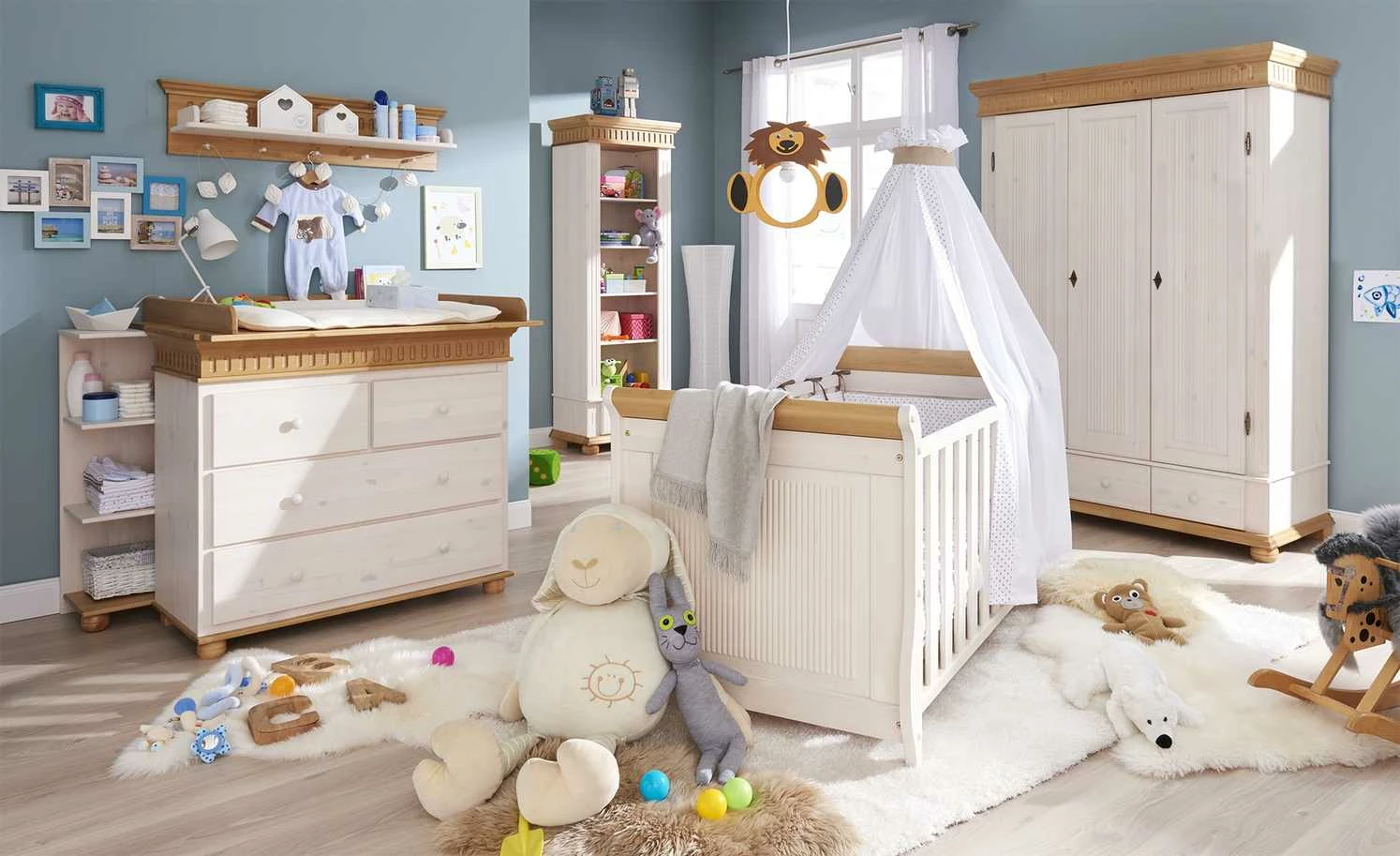 Wandboard Bornholm | Kiefer Weiß / Kiefer antikfarben 3 Wandboard Bornholm | Kiefer Weiß / Kiefer antikfarben