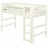 FLEXA Mittelhohes Bett Flexa Classic | Kiefer Weiß senkrechte Leiter