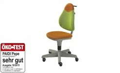 PAIDI Kinder-und Jugenddrehstuhl Pepe | 2-farbig (Orange / Grün)