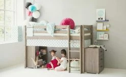 FLEXA Mittelhohes Bett Flexa Classic | Kiefer Terra senkrechte Leiter -Kindermöbel Verkaufsladen 11115247 2 201811271533