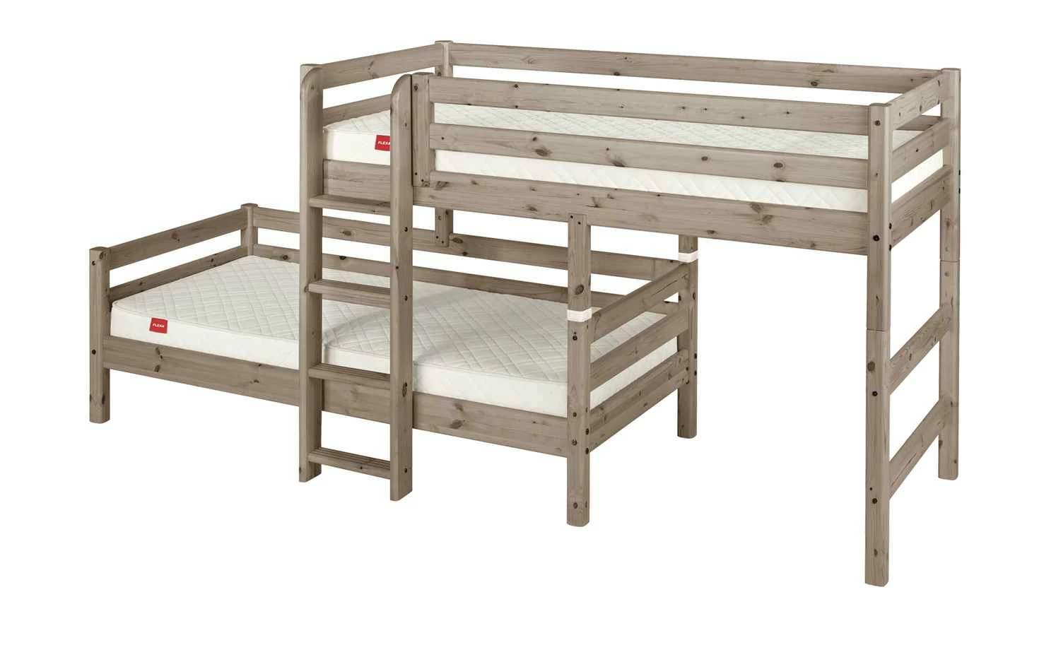 FLEXA Mittelhohes Kombibett Flexa Classic | Kiefer Terra senkrechte Leiter 3 FLEXA Mittelhohes Kombibett Flexa Classic | Kiefer Terra senkrechte Leiter