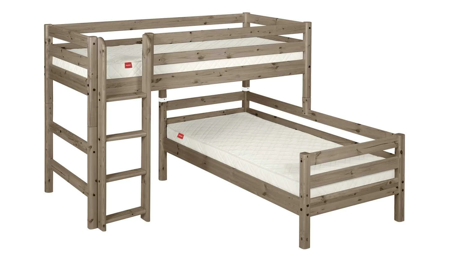 FLEXA Mittelhohes Kombibett Flexa Classic | Kiefer Terra senkrechte Leiter 16 FLEXA Mittelhohes Kombibett Flexa Classic | Kiefer Terra senkrechte Leiter – Bild 14