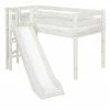 FLEXA Halbhohes Bett mit Rutsche Flexa Classic | Kiefer Weiß -Kindermöbel Verkaufsladen 11115347 1 201811271533