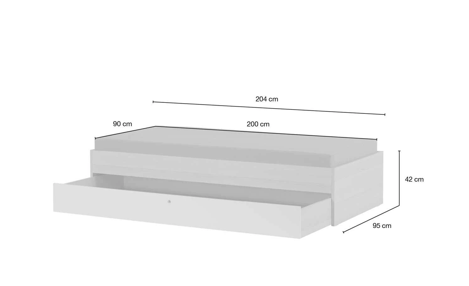VOX Bettgestell mit Bettkasten Spot | Akazie (Nachbildung) / Weiß 8 VOX Bettgestell mit Bettkasten Spot | Akazie (Nachbildung) / Weiß – Bild 6
