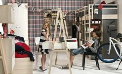 VOX Schreibtisch Spot | Akazie (zum Teil Nachbildung) / Weiß