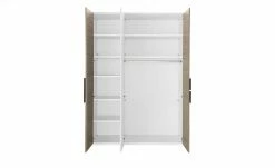 Kleiderschrank, 3-türig Holly | Weiß / Treibholz (Nachbildung) / Anthrazit mit Spiegeltür -Kindermöbel Verkaufsladen 11116718 1 202108252233