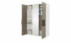 Kleiderschrank, 3-türig Holly | Weiß / Treibholz (Nachbildung) / Anthrazit mit Spiegeltür -Kindermöbel Verkaufsladen 11116718 2 202108252233