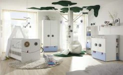 now! by hülsta minimo Kommode Minimo | Ausführung 2 (2 Türen, 1 Schub) 90,2|cm Weiß / Hellblau