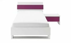 Bettgestell Holly | Weiß / Fuchsia 90 cm -Kindermöbel Verkaufsladen 11117291 2 201811271524