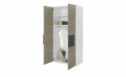 Kleiderschrank, 2-türig Holly | Weiß / Treibholz (Nachbildung) / Anthrazit 101,3|cm -Kindermöbel Verkaufsladen 11117341 3 201811271524
