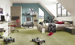 Kleiderschrank, 2-türig Holly | Weiß / Treibholz (Nachbildung) / Anthrazit 101,3|cm