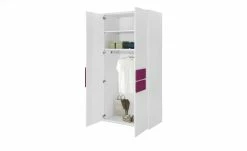 Kleiderschrank, 2-türig Holly | Weiß / Fuchsia 101,3|cm -Kindermöbel Verkaufsladen 11117342 3 201811271524