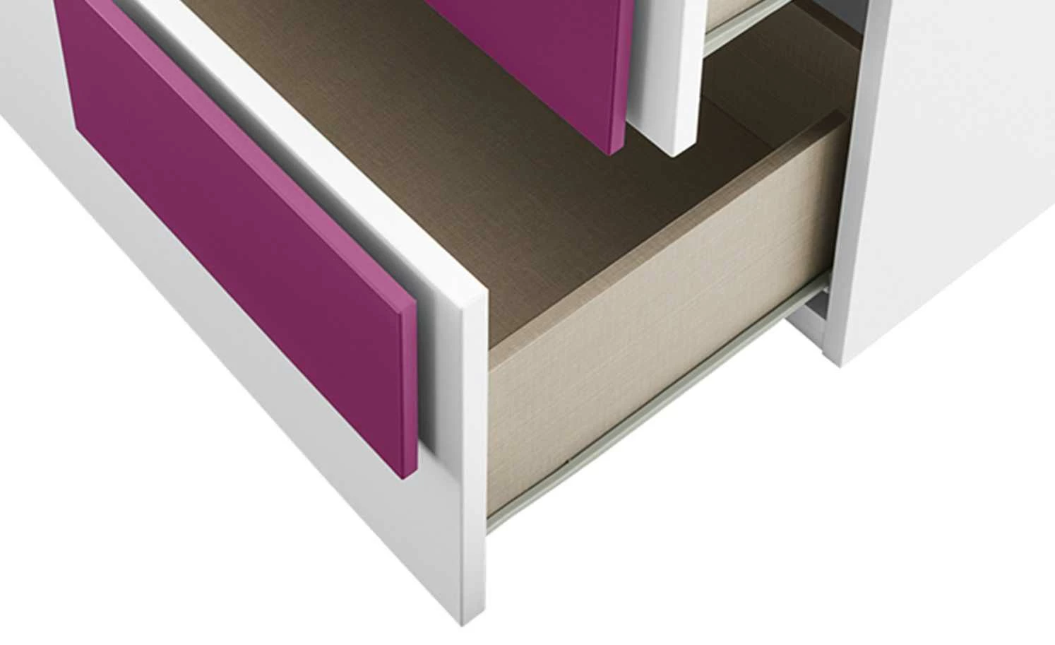 Kommode Holly | Weiß / Fuchsia 4 Kommode Holly | Weiß / Fuchsia – Bild 2
