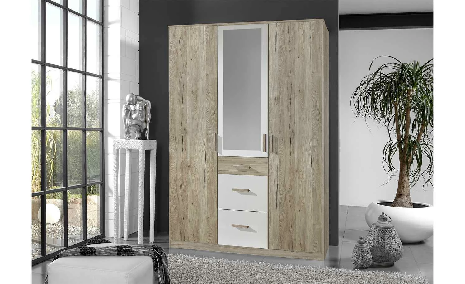 Kleiderschrank Caja | Eiche San Remo (Nachbildung) 4 Kleiderschrank Caja | Eiche San Remo (Nachbildung) – Bild 2