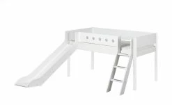 FLEXA Halbhohes Bett mit Rutsche Flexa White | Weiß Schrägleiter 8 FLEXA Halbhohes Bett mit Rutsche Flexa White | Weiß Schrägleiter -Kindermöbel Verkaufsladen 11117771 2 202003052237