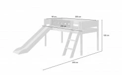 FLEXA Halbhohes Bett mit Rutsche Flexa White | Weiß Schrägleiter 11 FLEXA Halbhohes Bett mit Rutsche Flexa White | Weiß Schrägleiter -Kindermöbel Verkaufsladen 11117771 5 202111252244