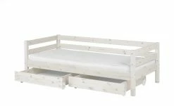 FLEXA Bett mit 2 Schubladen Flexa Classic | Kiefer Weiß
