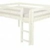 FLEXA Halbhohes Bett Flexa Classic | Kiefer Weiß senkrechte Leiter 140x200 cm -Kindermöbel Verkaufsladen 11118537 3 201811271533