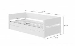 FLEXA Bett mit Ausziehbett Flexa White | Weiß -Kindermöbel Verkaufsladen 11118713 1 202111252244