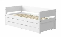 FLEXA Bett mit Ausziehbett und 2 Schubkästen Flexa White | Weiß -Kindermöbel Verkaufsladen 11118723 1 202001172244