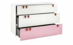now! by hülsta minimo Kommode Minimo | Ausführung 3 (3 Schübe) 135,2|cm Weiß / Rosa -Kindermöbel Verkaufsladen 11119729 2 201908202243