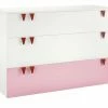 now! by hülsta minimo Kommode Minimo | Ausführung 3 (3 Schübe) 135,2|cm Weiß / Rosa -Kindermöbel Verkaufsladen 11119729 3 201908202243