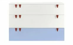 now! by hülsta minimo Kommode Minimo | Ausführung 3 (3 Schübe) 135,2|cm Weiß / Hellblau -Kindermöbel Verkaufsladen 11119730 3 201901221137