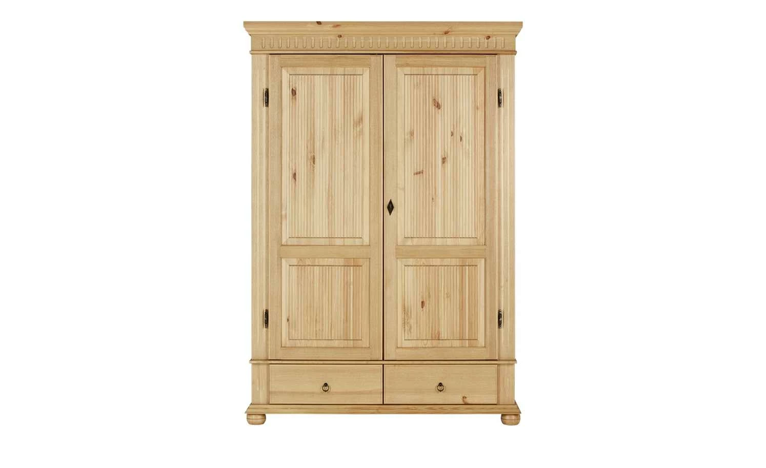 Kleiderschrank, 2-türig Bornholm | Kiefer antikbrushfarben geteilte gemusterte Tür 13 Kleiderschrank, 2-türig Bornholm | Kiefer antikbrushfarben geteilte gemusterte Tür – Bild 11