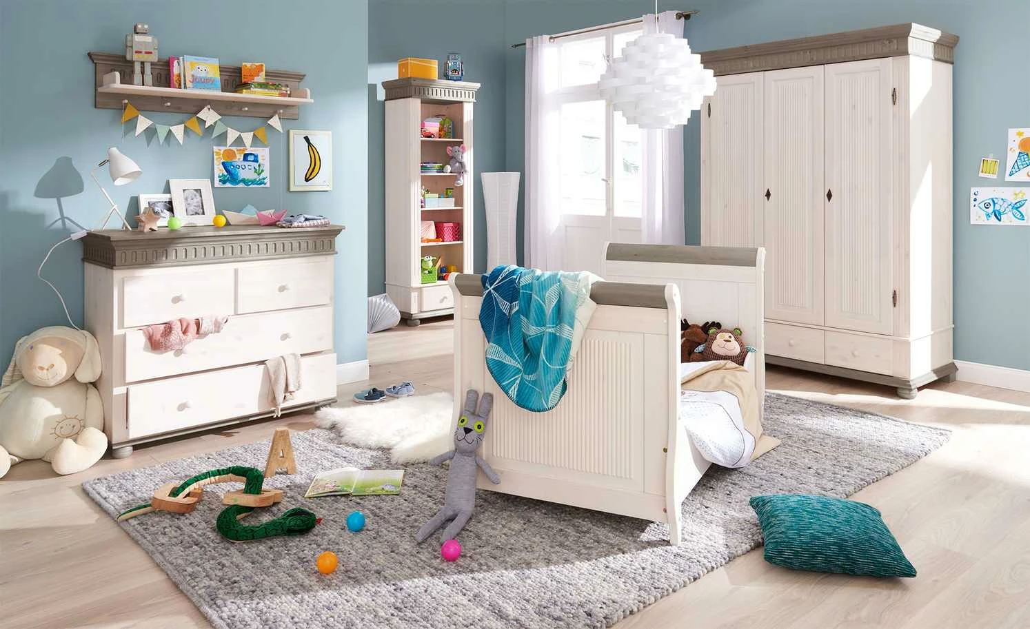 Standregal Bornholm | Kiefer Weiß / Kiefer lavafarben 3 Standregal Bornholm | Kiefer Weiß / Kiefer lavafarben