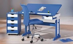 Schreibtisch Isle | Blau / Weiß