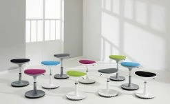 Kindermöbel Verkaufsladen 22 PAIDI Kinderhocker Speedy | Weiß / Brombeere