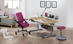 PAIDI Kinderhocker Speedy | Grau / Brombeere