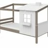FLEXA Bettgestell Flexa Classic Haus | Kiefer Terra / Weiß 90x200 cm