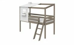 FLEXA Halbhochbett-Gestell Flexa Classic Haus | 90x200 cm Kiefer Terra / Weiß