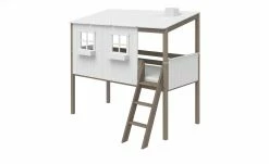 FLEXA Halbhochbett-Gestell Flexa Classic Haus | Kiefer Terra / Weiß Kiefer Terra