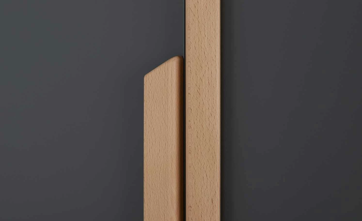 Kleiderschrank Soe | 98,5|cm Grau / Buche 7 Kleiderschrank Soe | 98,5|cm Grau / Buche – Bild 5