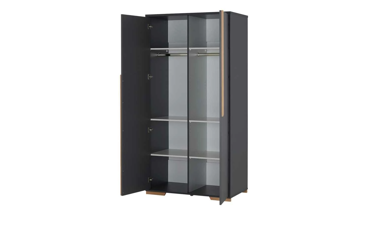 Kleiderschrank Soe | 98,5|cm Grau / Buche 11 Kleiderschrank Soe | 98,5|cm Grau / Buche – Bild 9