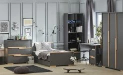 Standregal Soe | Grau / Buche