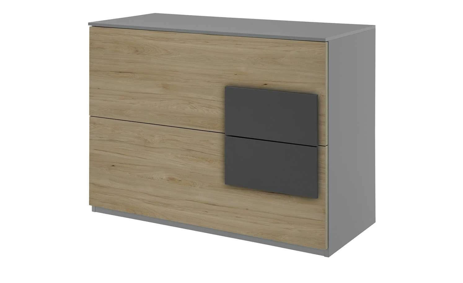 Kommode Holly | Mittelgrau / Hickory (Nachbildung) / Anthrazit 3 Kommode Holly | Mittelgrau / Hickory (Nachbildung) / Anthrazit