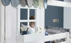 FLEXA Halbhochbett-Gestell Flexa Classic Haus | 90x190 cm Kiefer Weiß / Weiß