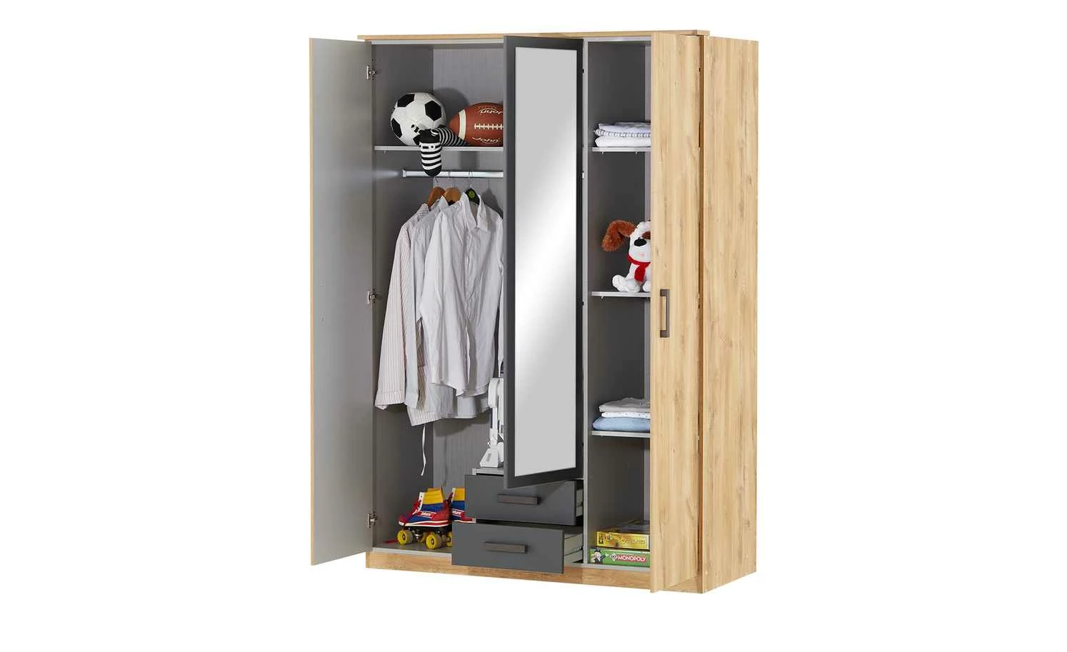 Kleiderschrank, 3-türig Louis 10 Kleiderschrank, 3-türig Louis – Bild 8