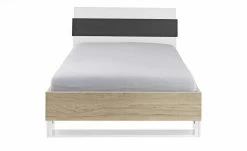 Bettgestell Holly | Weiß / Hickory (Nachbildung) / Anthrazit 90 cm -Kindermöbel Verkaufsladen 12114014 1 202001082240