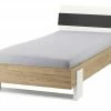 Bettgestell Holly | Weiß / Hickory (Nachbildung) / Anthrazit 90 cm