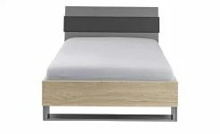 Bettgestell Holly | Mittelgrau / Hickory (Nachbildung) / Anthrazit 90 cm -Kindermöbel Verkaufsladen 12114015 1 202001082240