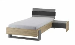 Bettgestell Holly | Mittelgrau / Hickory (Nachbildung) / Anthrazit 90 cm -Kindermöbel Verkaufsladen 12114015 3 202001082240