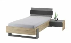 Bettgestell Holly | Mittelgrau / Hickory (Nachbildung) / Anthrazit 90 cm -Kindermöbel Verkaufsladen 12114015 4 202001082240