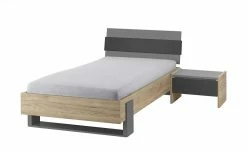 Bettgestell Holly | Mittelgrau / Hickory (Nachbildung) / Anthrazit 90 cm -Kindermöbel Verkaufsladen 12114015 5 202001082240