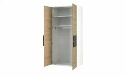Kleiderschrank, 2-türig Holly | Weiß / Hickory (Nachbildung) / Anthrazit 101,3|cm -Kindermöbel Verkaufsladen 12114043 3 202001082240