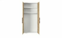 Kleiderschrank, 2-türig Holly | Weiß / Hickory (Nachbildung) / Anthrazit 101,3|cm -Kindermöbel Verkaufsladen 12114043 4 202001082240