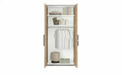 Kleiderschrank, 2-türig Holly | Mittelgrau / Hickory (Nachbildung) / Anthrazit 101,3|cm -Kindermöbel Verkaufsladen 12114044 5 202001082240